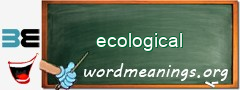 WordMeaning blackboard for ecological